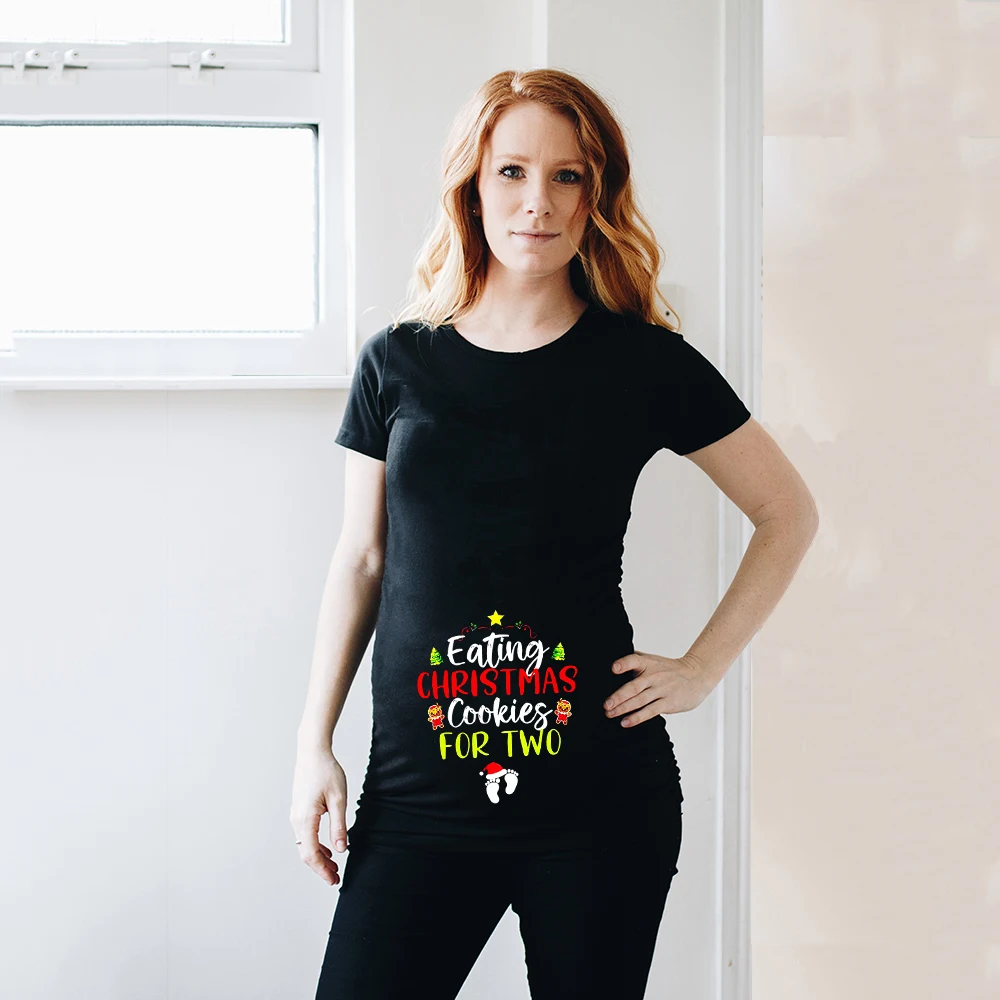 Camiseta navideña de maternidad para embarazadas – Estilo festivo - imagen 5