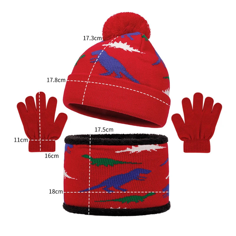 Gorro de invierno dinosaurio para niños con orejeras - imagen 2
