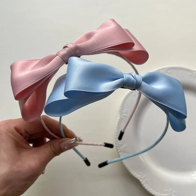 Diadema doble capa de tela para niñas, accesorios cabello premium - imagen 5