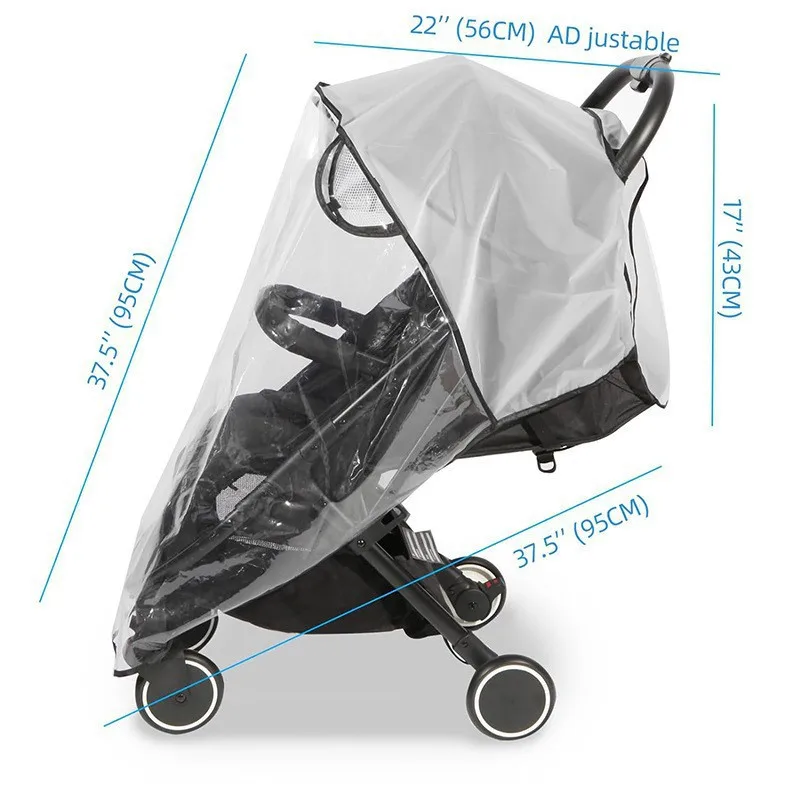 Cubierta impermeable transparente para cochecito contra viento y polvo - imagen 2