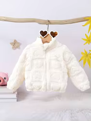 Chaqueta de lana con cuello alto para niña – Otoño invierno