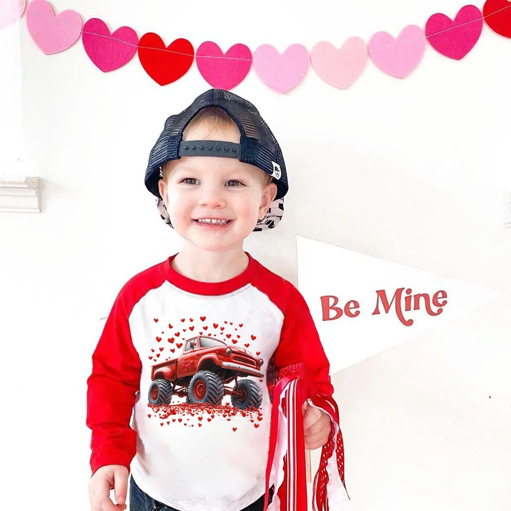 Camiseta infantil de manga corta con estampado de camión para niño - imagen 2