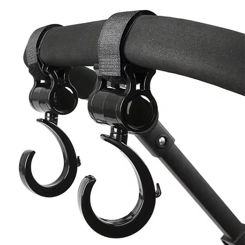 Gancho Giratorio Universal 360º para Cochecito de Bebé – Colgador de Bolsas