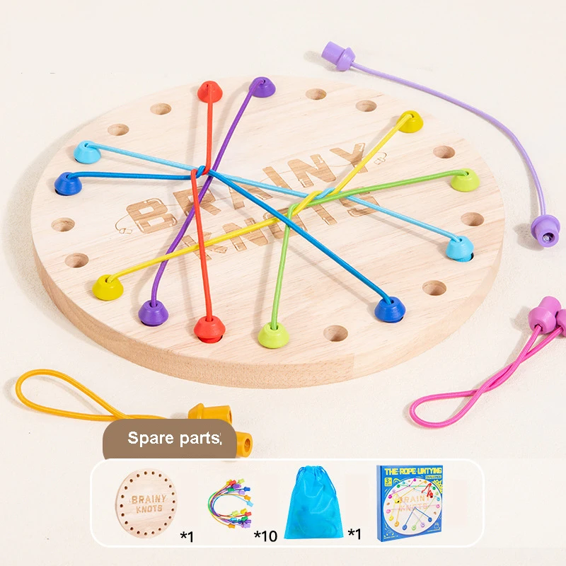 Juego de mesa sensorial con nudos de cuerda para niños - imagen 2