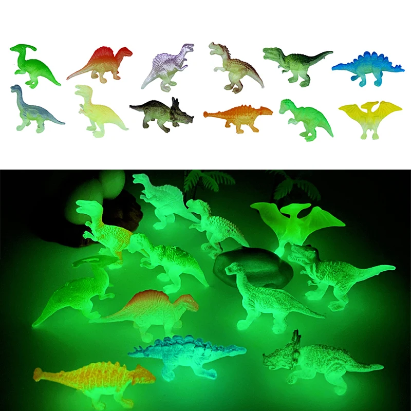 Figura de dinosaurio de goma blanda que brilla en la oscuridad - imagen 3