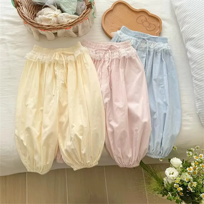 Pantalones de encaje para niña