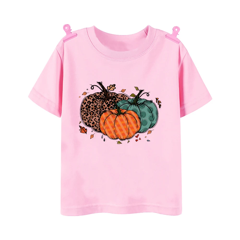 Camiseta Halloween niño – Estampa calabaza otoñal