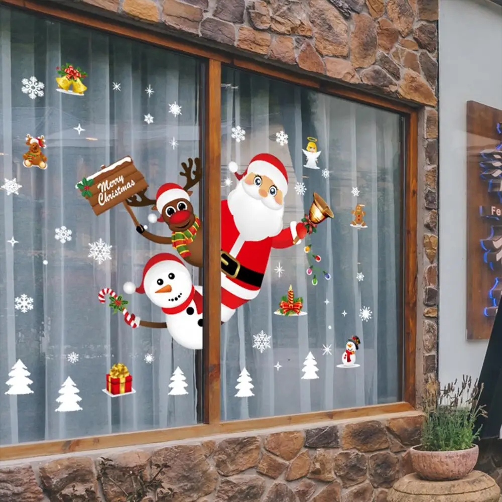 Pegatinas infantiles de Navidad para paredes y ventanas