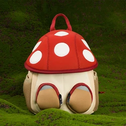 Mochilas infantiles ligeras con diseño de hongos para preescolar
