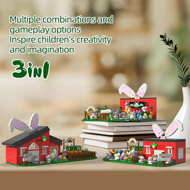 Bloques de construcción casita de conejos para Pascua - imagen 5