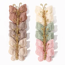Pinzas mariposa lana trenzada niña – Accesorios cabello hechos a mano