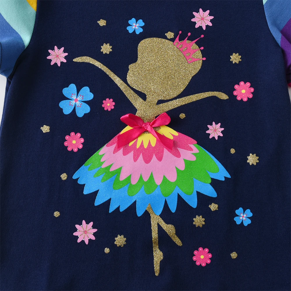 DXTON Camiseta de verano para niña cuello redondo rosa casual - imagen 2