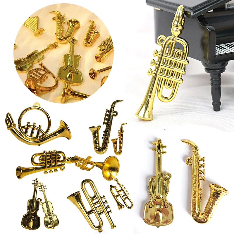 Adornos musicales dorados para manualidades y decoración festiva - imagen 2