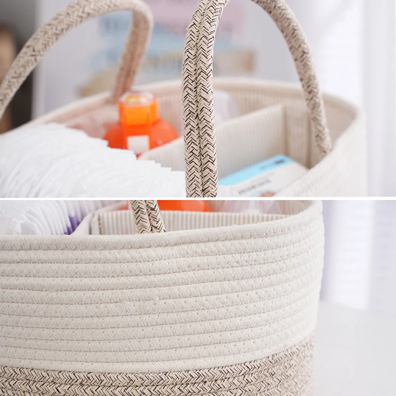 PANGDUBE Organizador de pañales plegable – Bolsa portátil de algodón - imagen 3