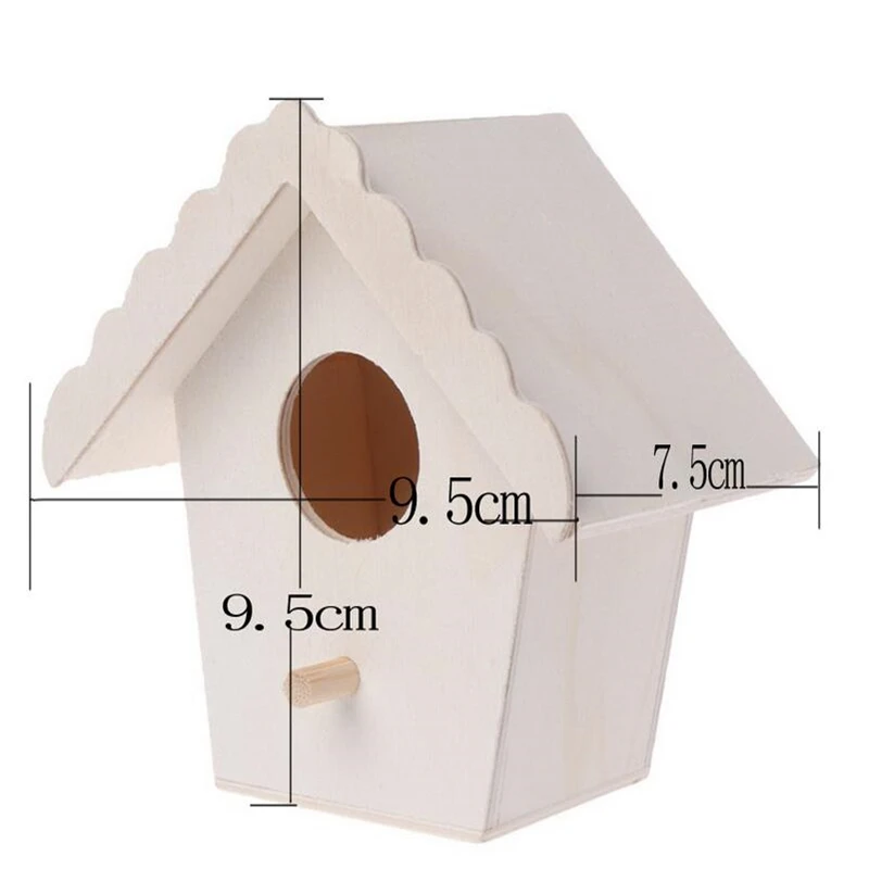 Jaula de madera mini para pájaros exterior – Colgante jardín - imagen 5