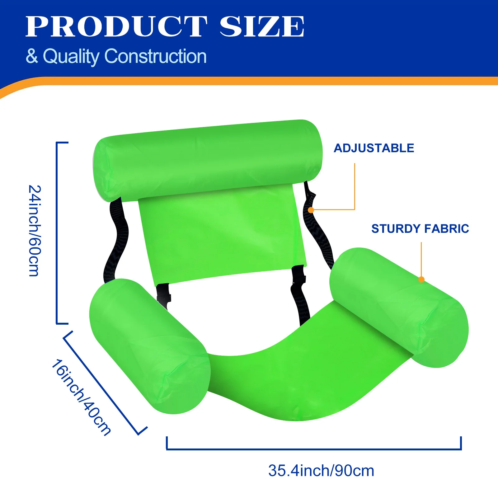 Hamaca flotante inflable plegable para piscina, cama reclinable
