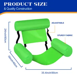 Hamaca flotante inflable plegable para piscina, cama reclinable
