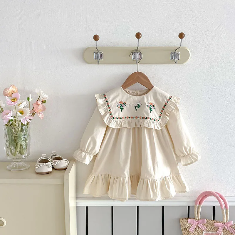 Vestido flores bordadas para niña MILANCEL – Primavera vintage - imagen 3