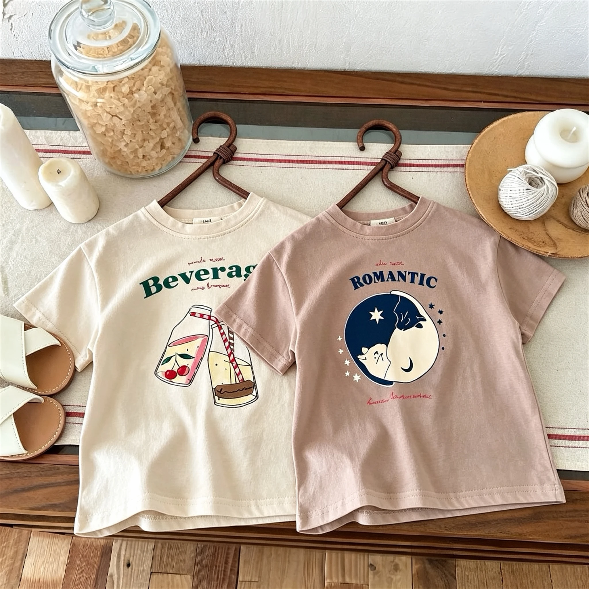 Camiseta infantil manga corta estampada holgada con cuello redondo - imagen 4