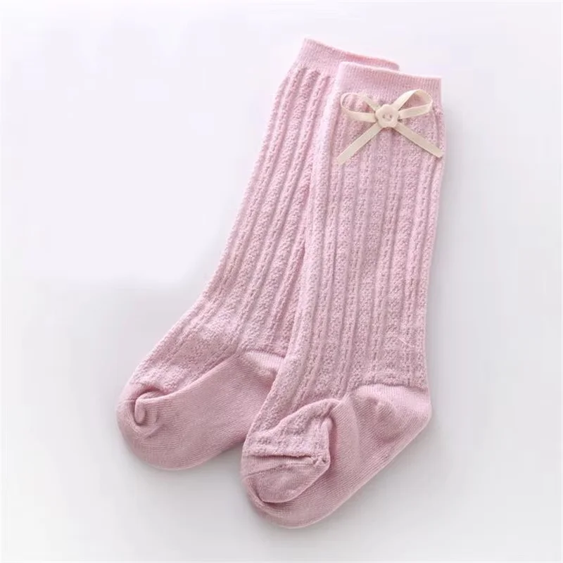 Calcetines altos de algodón liso para niños – Primavera/Otoño - imagen 2