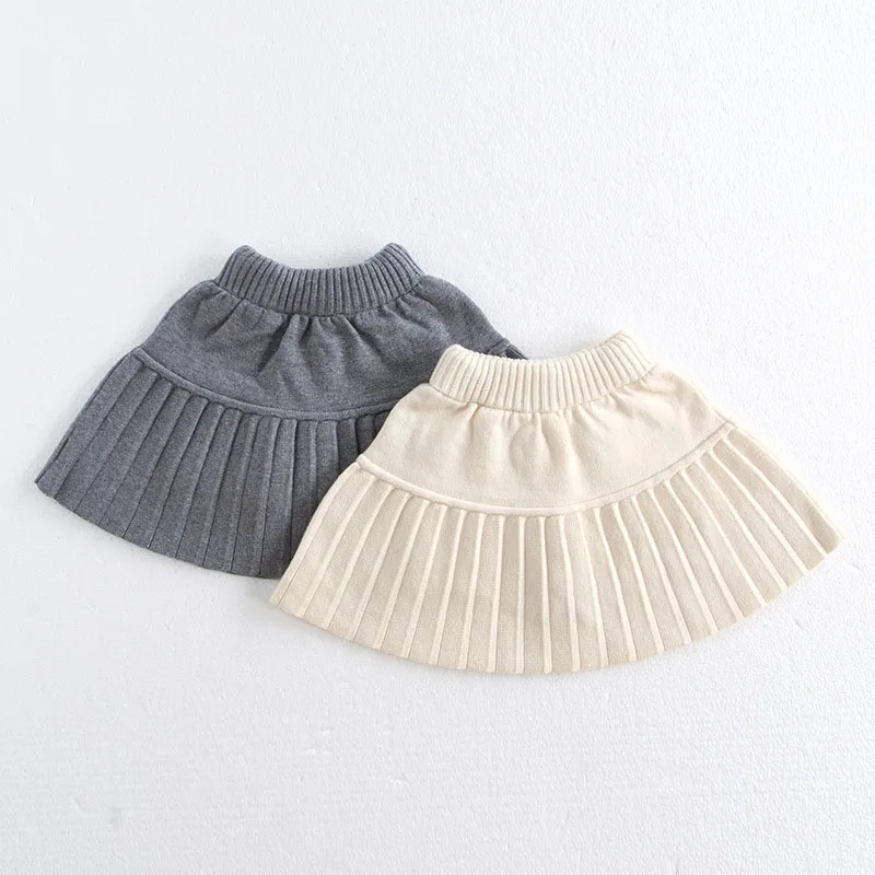 Falda plisada de algodón tejido para niñas primavera - imagen 4