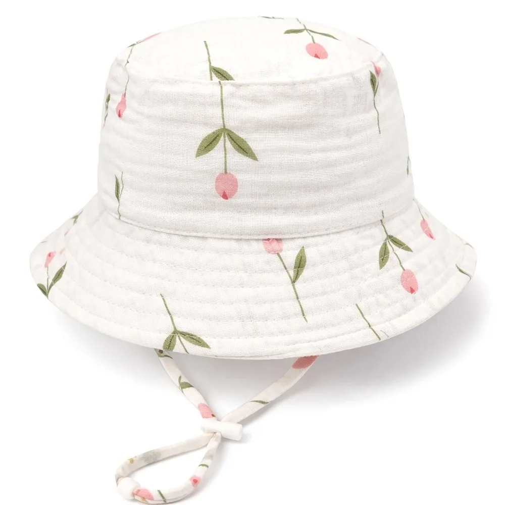 Sombrero de sol UPF 50+ ala ancha con rayas ajustable - imagen 2