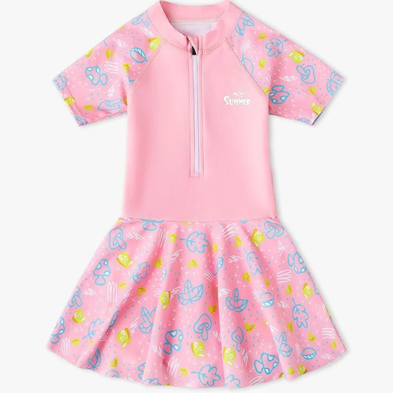 Traje de baño princesa para niñas con estampado veraniego bonito - imagen 3