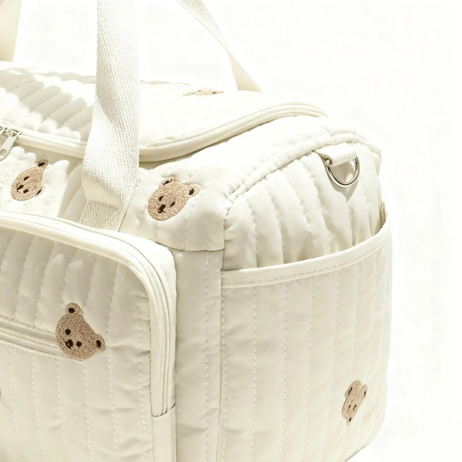 Bolsa de pañales gran capacidad con estampado osito - imagen 3
