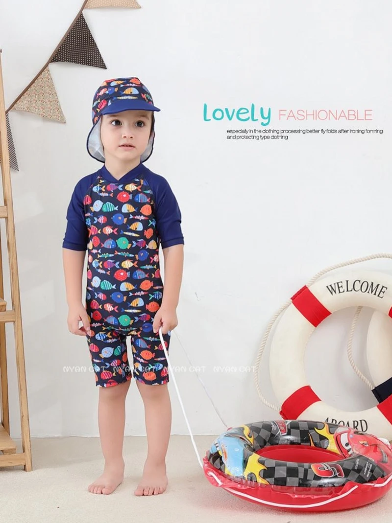 Bañador de bebé con estampado de peces para la playa - imagen 3