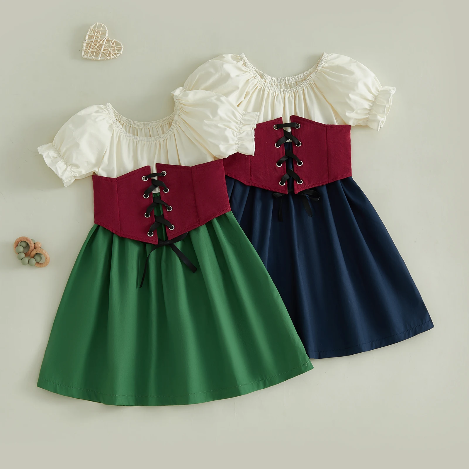 Traje Oktoberfest infantil para niñas pequeñas con chaleco corsé - imagen 2