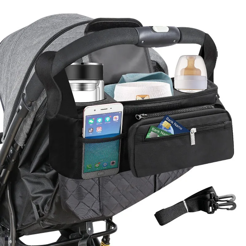 Bolsa colgante para cochecito de bebé, gran capacidad universal