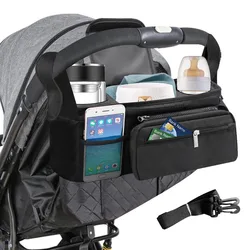 Bolsa colgante para cochecito de bebé, gran capacidad universal