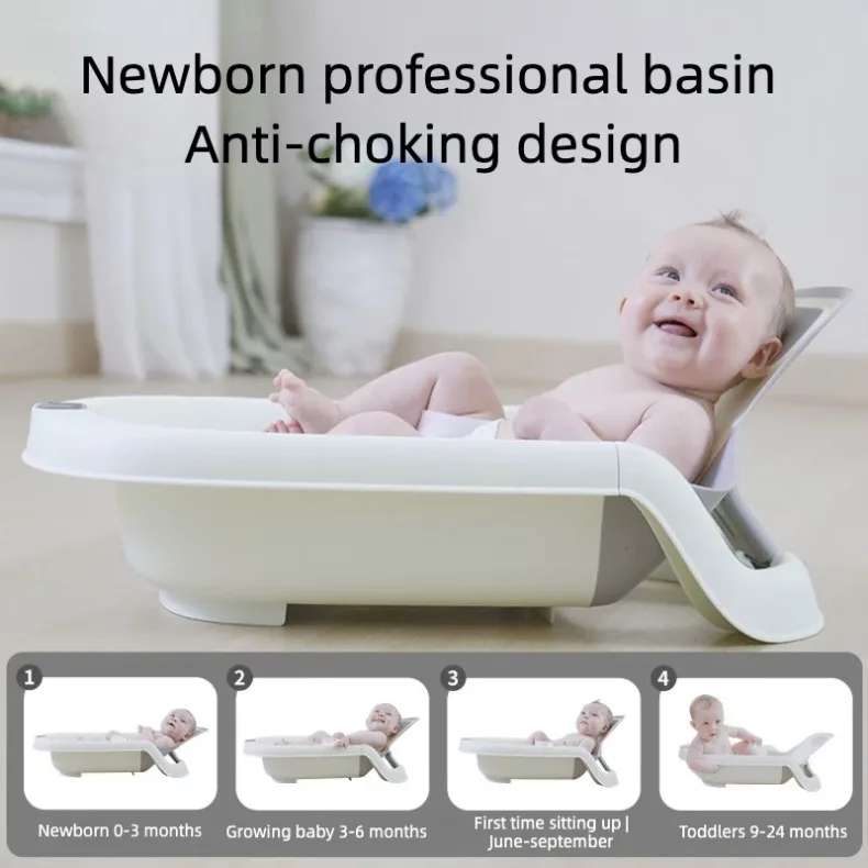 Bañera plegable y asiento reclinable para recién nacidos