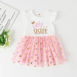 Vestido de tutú rosa a juego para hermanas, estilo princesa