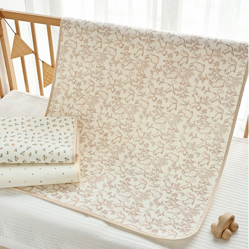 Alfombrilla cambiador bebé impermeable de algodón lavable