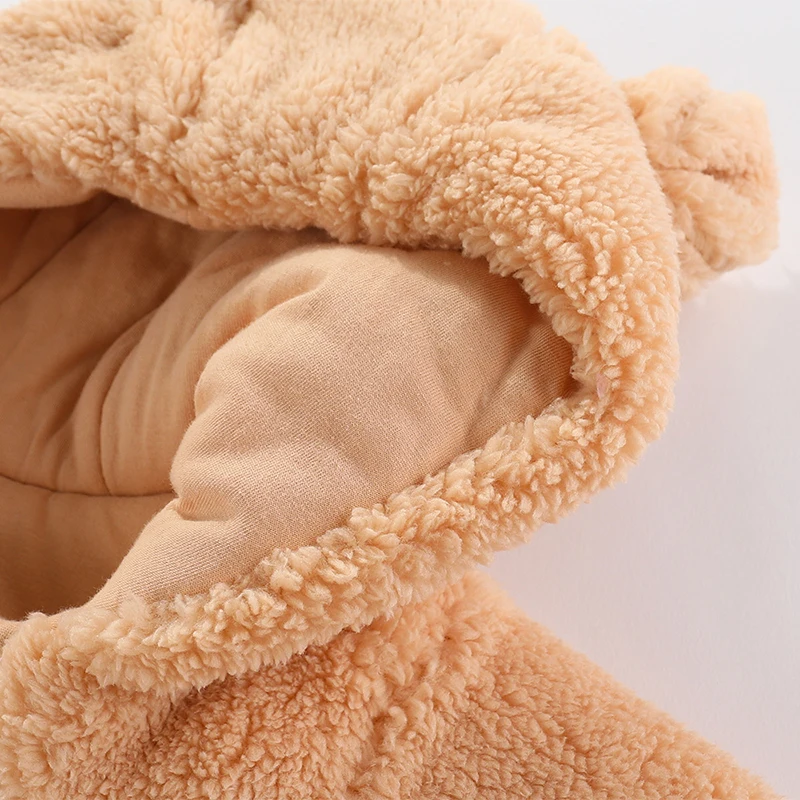 Chaqueta invernal para bebé 0-12 meses con capucha de algodón suave - imagen 3
