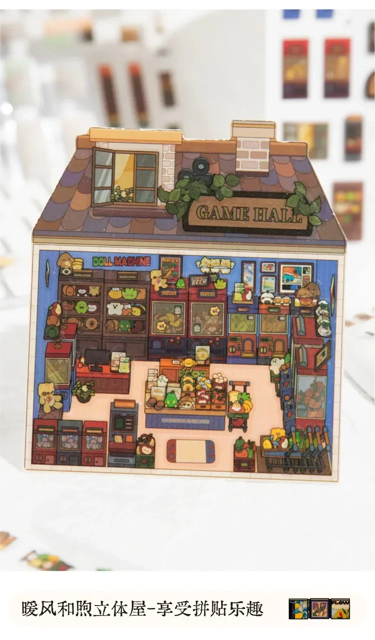 Decoración de mini paisaje con estética acogedora