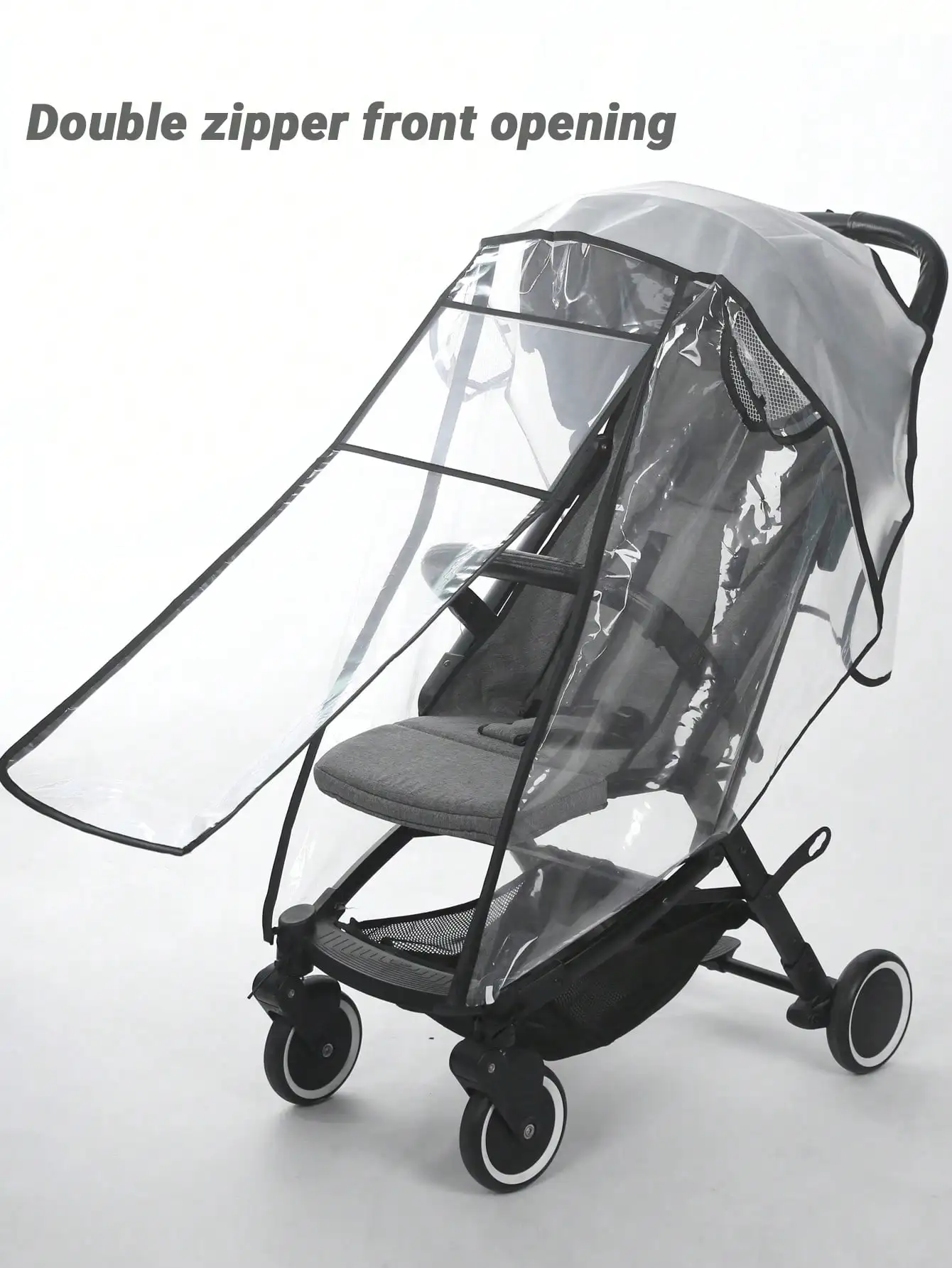 Funda impermeable transparente para cochecito – Resistente al viento - imagen 3
