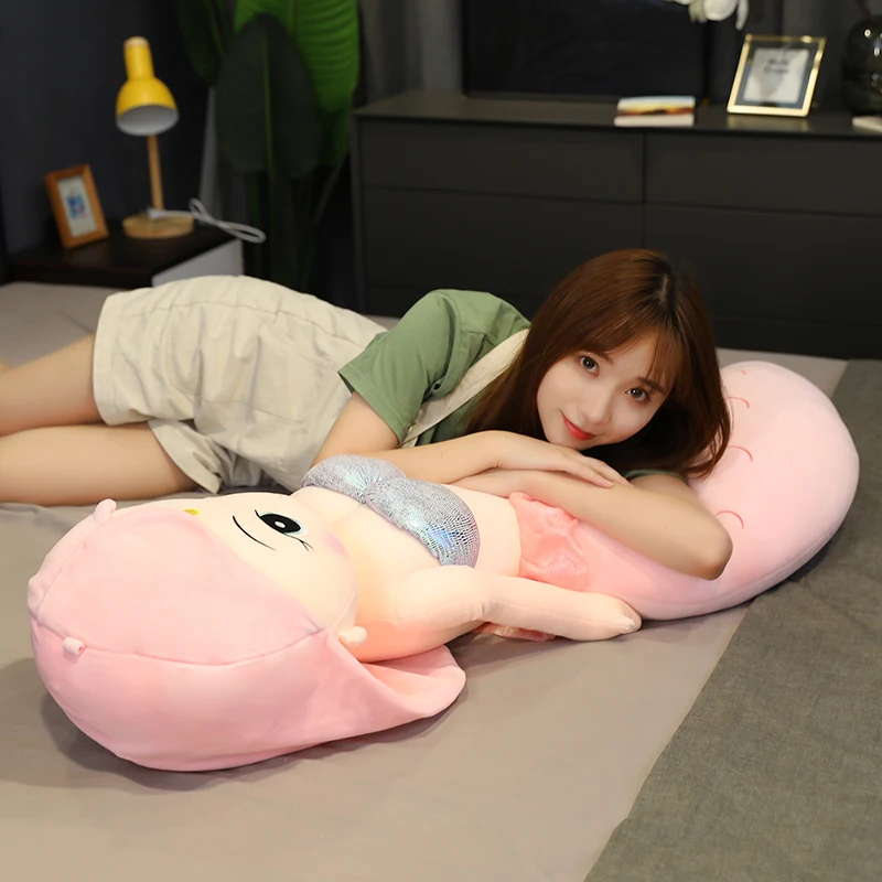 Peluche sirena kawaii en tamaño grande