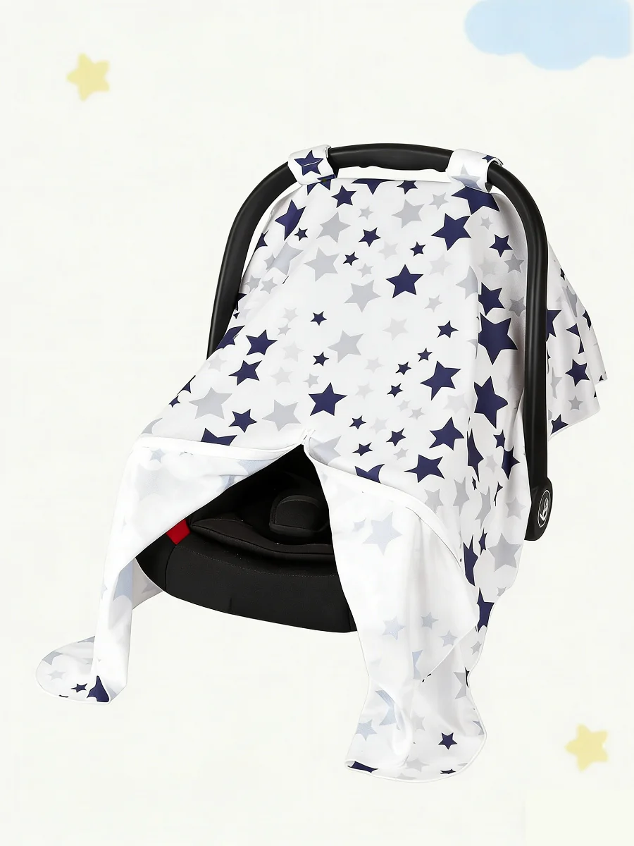 Capota para cochecito de bebé con estrellas – tejido suave - imagen 2