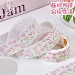 Cintas adhesivas decorativas flores estilo japonés para scrapbooking
