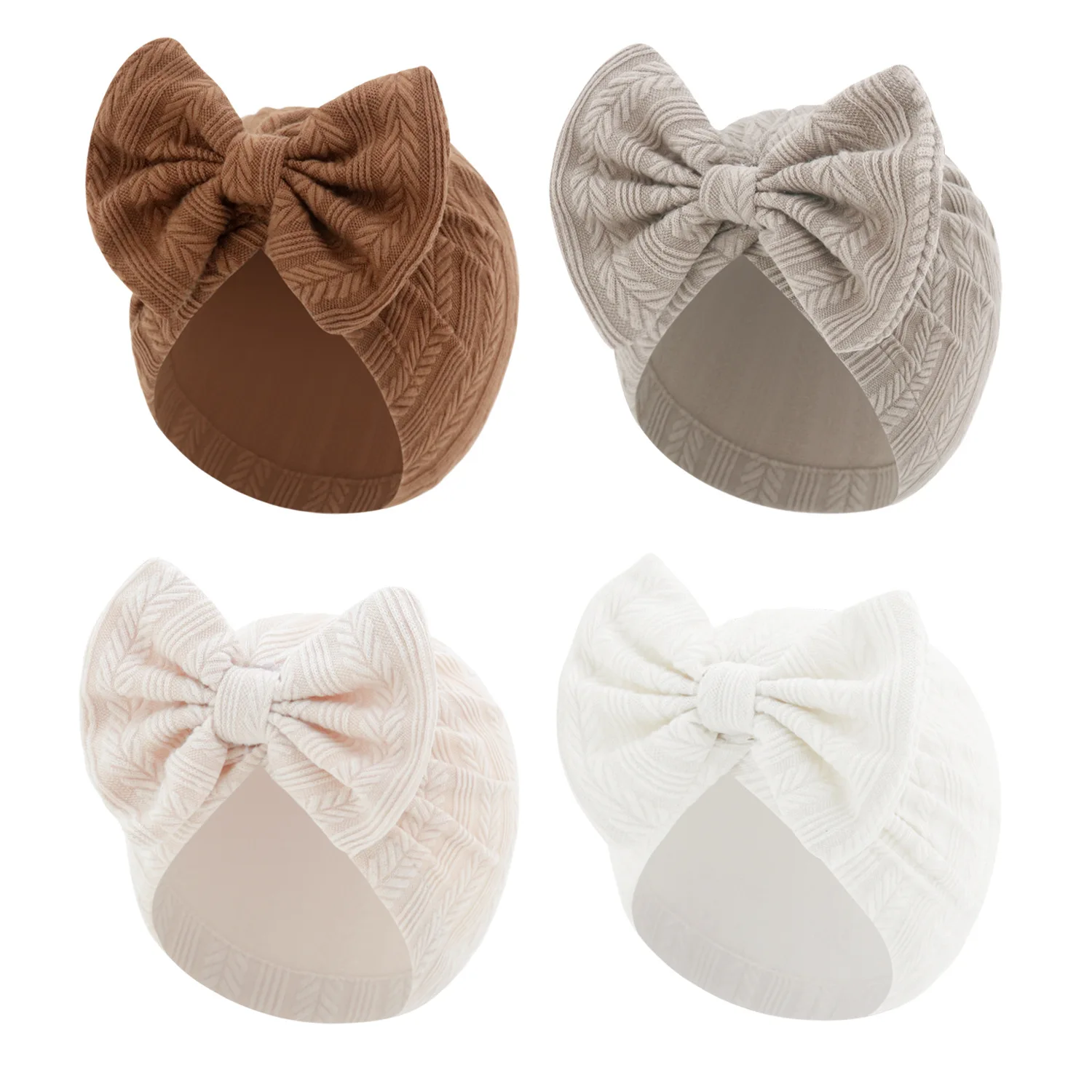Turbante para bebé niña con lazo sólido – moda fotografía