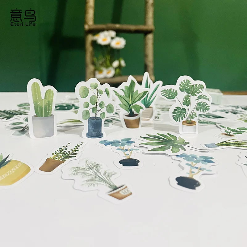 Pegatinas infantiles de plantas verdes para cuadernos y diario - imagen 4