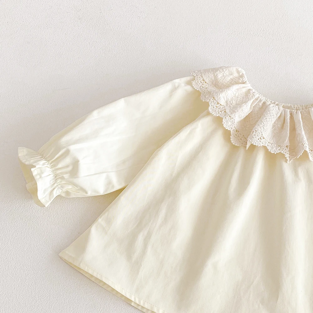 Camisa de algodón con volantes para bebé niña – Primavera - imagen 4