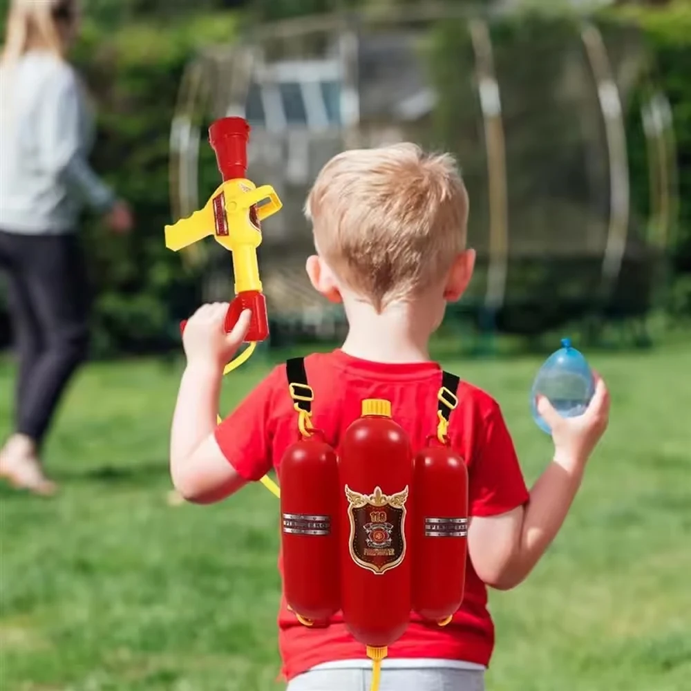 Pistola de agua con mochila bombero extraíble para verano - imagen 4