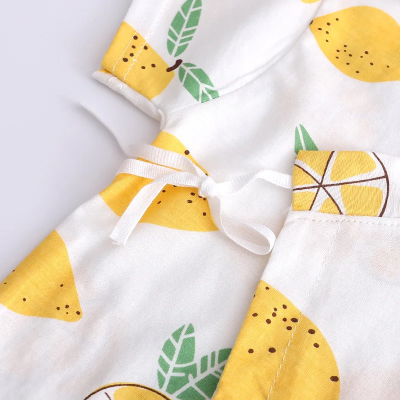 Mono de verano en algodón peinado manga corta con estampado - imagen 4