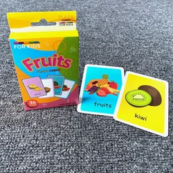 Tarjetas cognitivas para niños: animales, frutas y partes del cuerpo