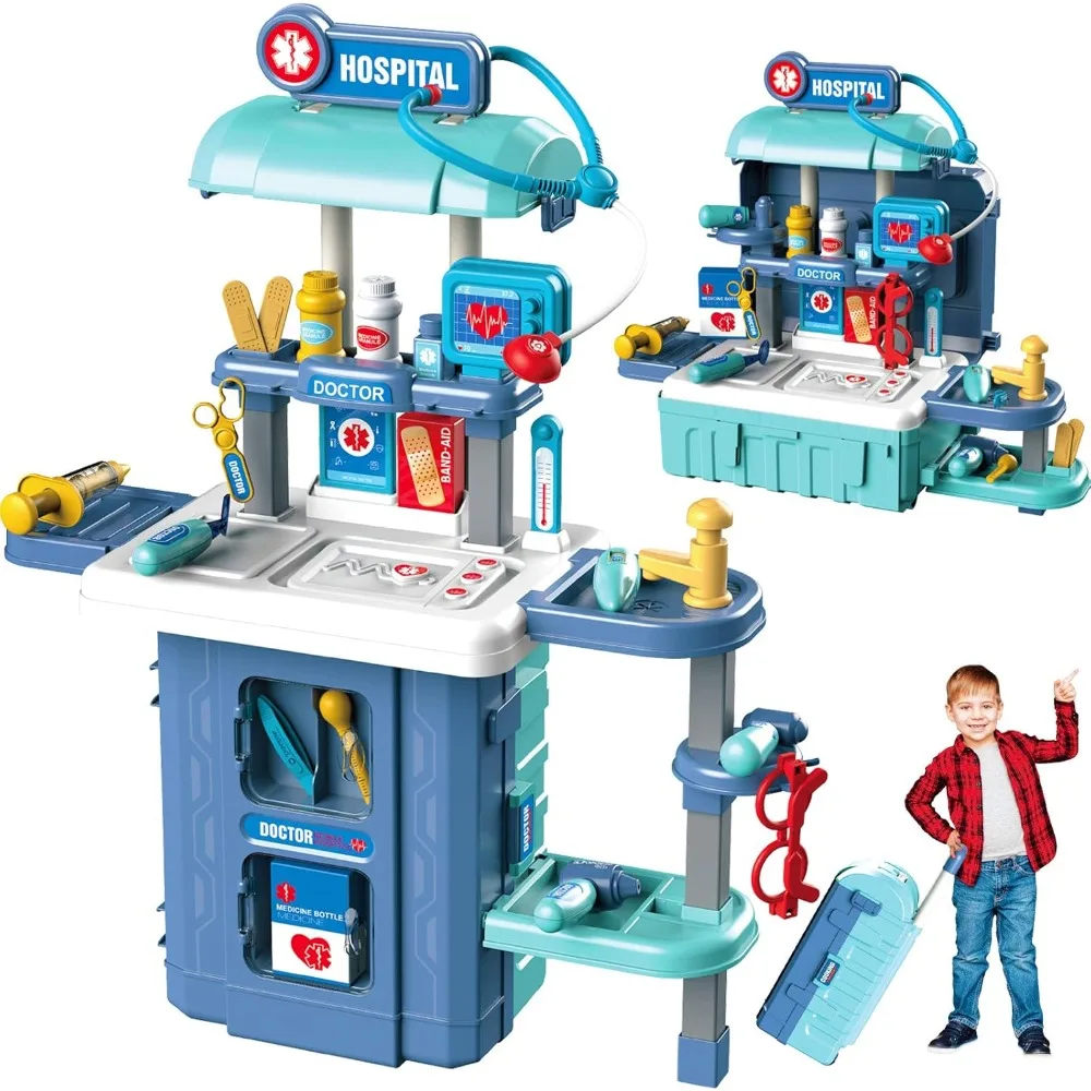 Maletín de médico infantil con estetoscopio para juego de rol - imagen 3