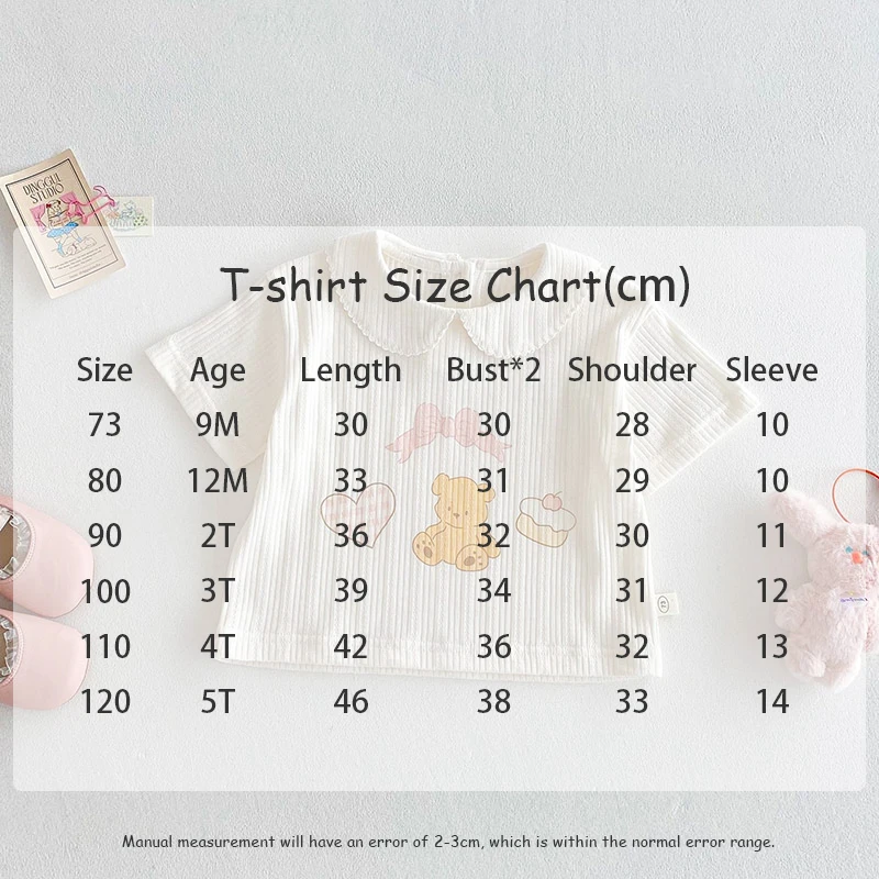 Camiseta infantil MILANCEL con estampado de osito y corazones