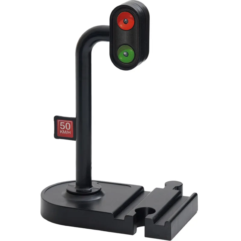 Semáforo de juguete de madera con luz y sonido para tren - imagen 3